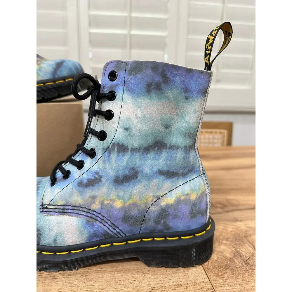 Dr. Marten's Docs Women's 1460 Pascal Tie Dye Leather Lace Up Boots Size 7 NWOB